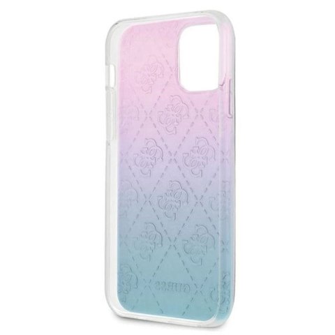 Etui Guess 4G 3D Pattern Collection na iPhone 12 mini - niebiesko-różowe Guess