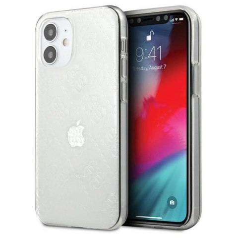 Etui Guess 4G 3D Pattern Collection na iPhone 12 mini - przezroczyste Guess