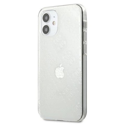 Etui Guess 4G 3D Pattern Collection na iPhone 12 mini - przezroczyste Guess