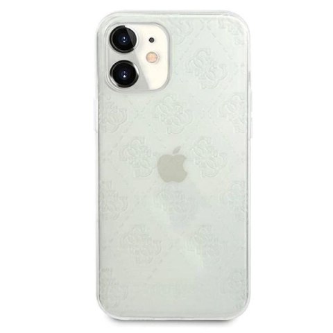 Etui Guess 4G 3D Pattern Collection na iPhone 12 mini - przezroczyste Guess