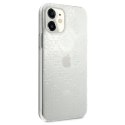 Etui Guess 4G 3D Pattern Collection na iPhone 12 mini - przezroczyste Guess