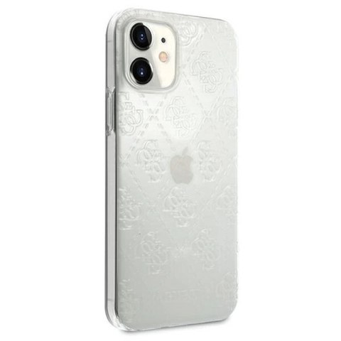 Etui Guess 4G 3D Pattern Collection na iPhone 12 mini - przezroczyste Guess