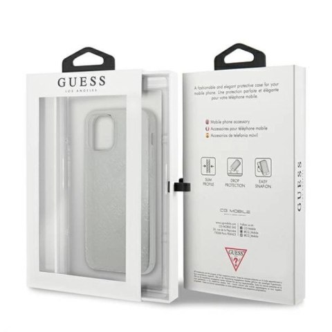 Etui Guess 4G 3D Pattern Collection na iPhone 12 mini - przezroczyste Guess