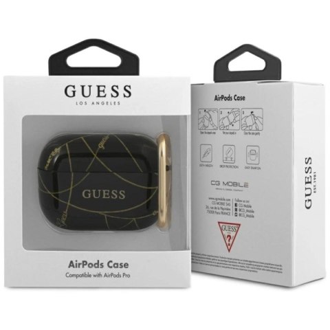 Etui Guess Gold Chain Collection na AirPods Pro - czarne Guess
