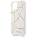 Etui Guess Gold Chain Collection na iPhone 12 mini - białe Guess