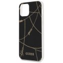Etui Guess Gold Chain Collection na iPhone 12 mini - czarne Guess