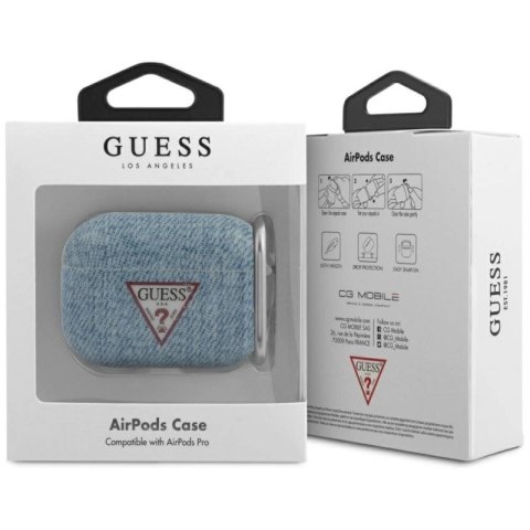 Etui Guess Jeans Collection na AirPods Pro - niebieskie Guess