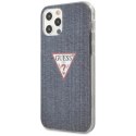 Etui Guess Jeans Collection na iPhone 12 Pro Max - granatowe Guess