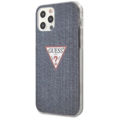 Etui Guess Jeans Collection na iPhone 12 Pro Max - granatowe Guess