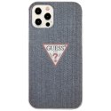 Etui Guess Jeans Collection na iPhone 12 Pro Max - granatowe Guess