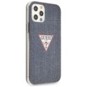 Etui Guess Jeans Collection na iPhone 12 Pro Max - granatowe Guess