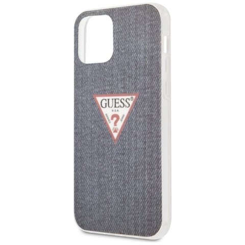 Etui Guess Jeans Collection na iPhone 12 Pro Max - granatowe Guess
