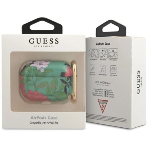 Etui Guess N.1 Flower Collection na AirPods Pro - zielone Guess