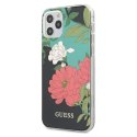 Etui Guess N.1 Flower Collection na iPhone 12 Pro Max - czarne Guess