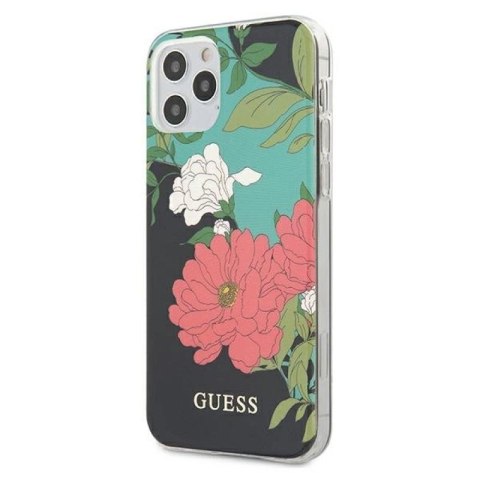 Etui Guess N.1 Flower Collection na iPhone 12 Pro Max - czarne Guess