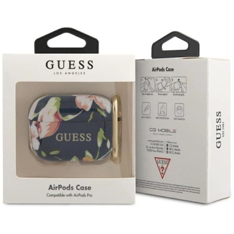 Etui Guess N.3 Flower Collection na AirPods Pro - niebieskie Guess