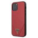 Etui Guess Saffiano na iPhone 12 Pro Max - czerwone Guess