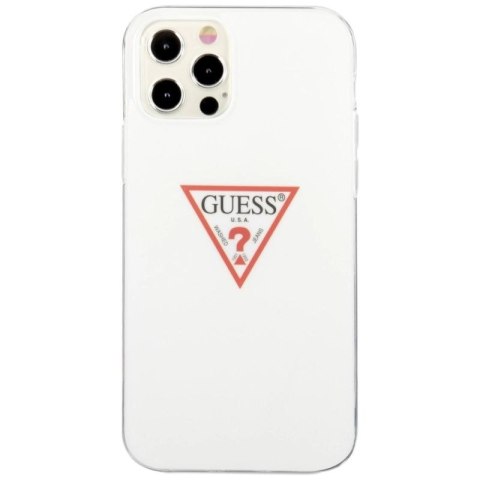 Etui Guess Triangle Collection na iPhone 12 / iPhone 12 Pro - białe Guess