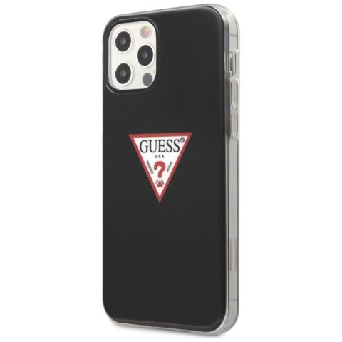 Etui Guess Triangle Collection na iPhone 12 / iPhone 12 Pro - czarne Guess