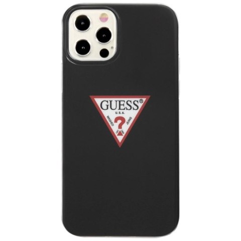Etui Guess Triangle Collection na iPhone 12 / iPhone 12 Pro - czarne Guess