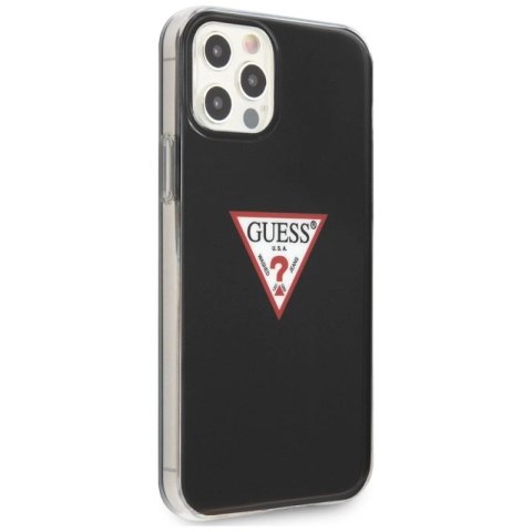 Etui Guess Triangle Collection na iPhone 12 / iPhone 12 Pro - czarne Guess