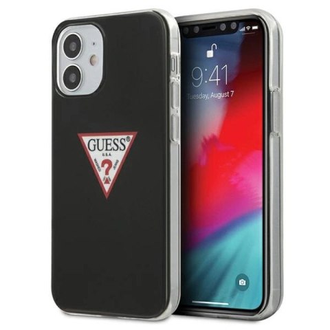 Etui Guess Triangle Collection na iPhone 12 mini - czarne Guess