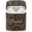 Guess GUACA2PUSNSMLBR AirPods 1/2 cover brązowy/brown Python Collection Guess