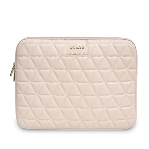Pokrowiec Guess Quilted na laptopa 13'' - różowy Guess