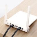 Ugreen płaski kabel przewód internetowy sieciowy Ethernet patchcord RJ45 Cat 7 STP LAN 10 Gbps 10 m czarny (NW106 11265) UGREEN