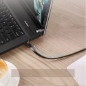 Ugreen płaski kabel przewód internetowy sieciowy Ethernet patchcord RJ45 Cat 7 STP LAN 10 Gbps 10 m czarny (NW106 11265) UGREEN