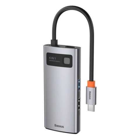 Baseus Metal Gleam 4w1 wielofunkcyjny HUB USB Typ C - USB Typ C Power Delivery 100 W / HDMI 4K 30 Hz / USB 3.2 Gen 1 / USB 2.0 ( Baseus