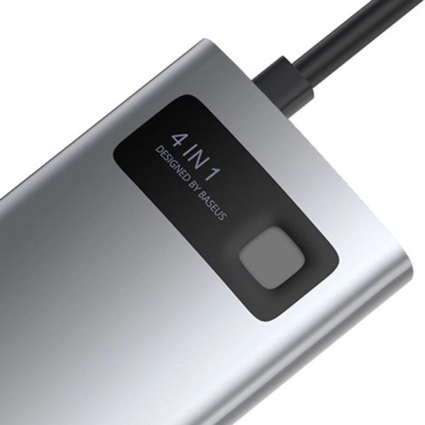 Baseus Metal Gleam 4w1 wielofunkcyjny HUB USB Typ C - USB Typ C Power Delivery 100 W / HDMI 4K 30 Hz / USB 3.2 Gen 1 / USB 2.0 ( Baseus