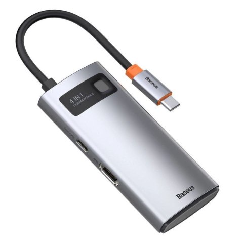 Baseus Metal Gleam 4w1 wielofunkcyjny HUB USB Typ C - USB Typ C Power Delivery 100 W / HDMI 4K 30 Hz / USB 3.2 Gen 1 / USB 2.0 ( Baseus