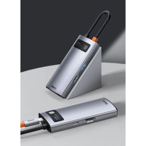 Baseus Metal Gleam 4w1 wielofunkcyjny HUB USB Typ C - USB Typ C Power Delivery 100 W / HDMI 4K 30 Hz / USB 3.2 Gen 1 / USB 2.0 ( Baseus