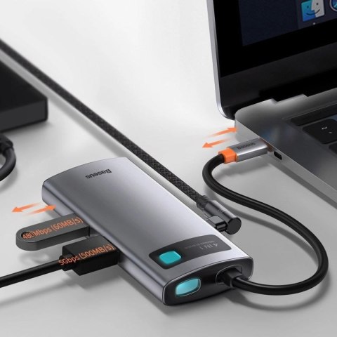 Baseus Metal Gleam 4w1 wielofunkcyjny HUB USB Typ C - USB Typ C Power Delivery 100 W / HDMI 4K 30 Hz / USB 3.2 Gen 1 / USB 2.0 ( Baseus
