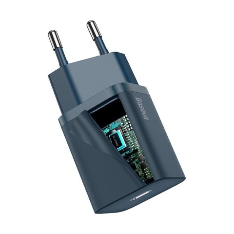 Baseus Super Si 1C szybka ładowarka USB Typ C 20 W Power Delivery niebieski (CCSUP-B03) Baseus