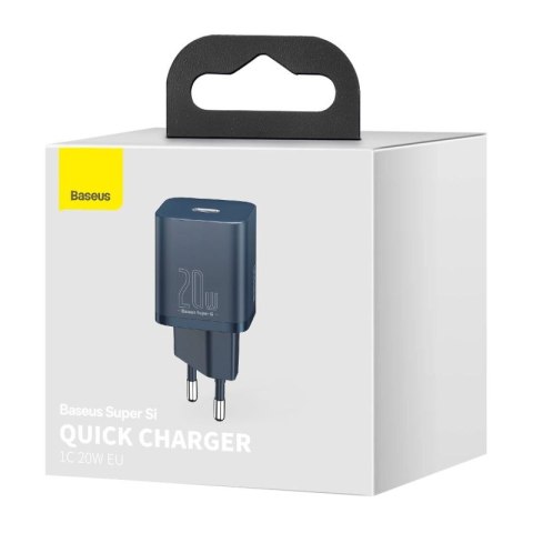 Baseus Super Si 1C szybka ładowarka USB Typ C 20 W Power Delivery niebieski (CCSUP-B03) Baseus