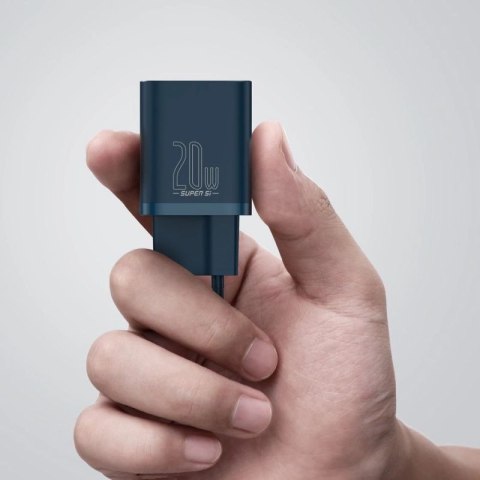 Baseus Super Si 1C szybka ładowarka USB Typ C 20 W Power Delivery niebieski (CCSUP-B03) Baseus