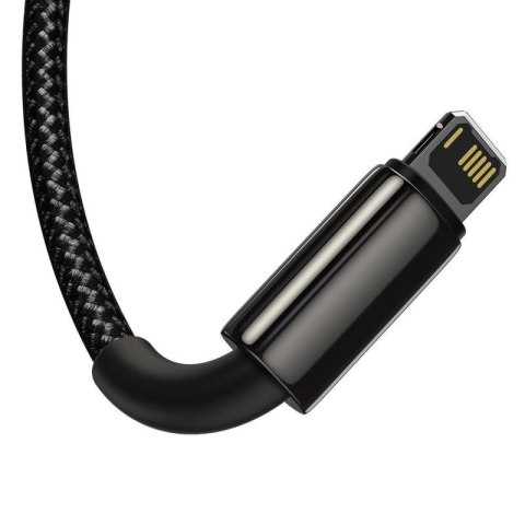 Baseus Tungsten 3w1 kabel USB - USB Typ C / Lightning / micro USB 3,5 A 1,5 m czarny (CAMLTWJ-01) Baseus