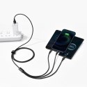 Baseus Tungsten 3w1 kabel USB - USB Typ C / Lightning / micro USB 3,5 A 1,5 m czarny (CAMLTWJ-01) Baseus