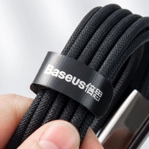 Baseus Tungsten 3w1 kabel USB - USB Typ C / Lightning / micro USB 3,5 A 1,5 m czarny (CAMLTWJ-01) Baseus