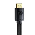 Baseus kabel HDMI 2.1 8K 60 Hz 48 Gbps / 4K 120 Hz / 2K 144 Hz 3D eARC QMS Dynamic HDR VRR ALLM 3 m czarny (CAKGQ-L01) Baseus