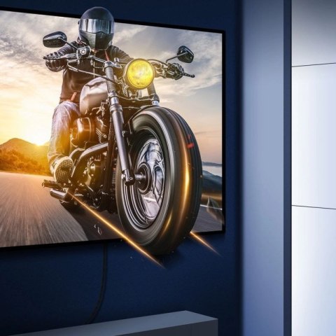 Baseus kabel HDMI 2.1 8K 60 Hz 48 Gbps / 4K 120 Hz / 2K 144 Hz 3D eARC QMS Dynamic HDR VRR ALLM 3 m czarny (CAKGQ-L01) Baseus