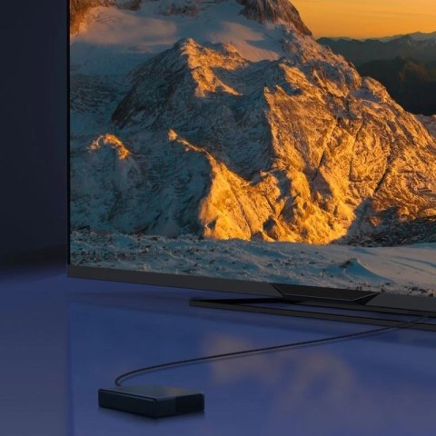 Baseus kabel HDMI 2.1 8K 60 Hz 48 Gbps / 4K 120 Hz / 2K 144 Hz 3D eARC QMS Dynamic HDR VRR ALLM 3 m czarny (CAKGQ-L01) Baseus
