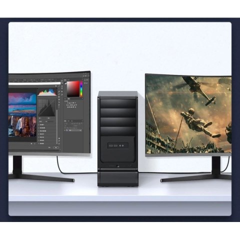 Baseus kabel HDMI 2.1 8K 60 Hz 48 Gbps / 4K 120 Hz / 2K 144 Hz 3D eARC QMS Dynamic HDR VRR ALLM 3 m czarny (CAKGQ-L01) Baseus