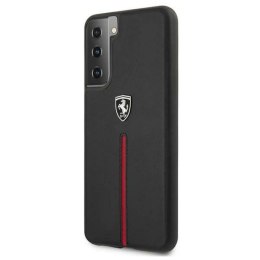 Etui Ferrari Off Track Leather Nylon Stripe na Samsung Galaxy S21 - czarne Ferrari