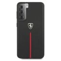 Etui Ferrari Off Track Leather Nylon Stripe na Samsung Galaxy S21 - czarne Ferrari