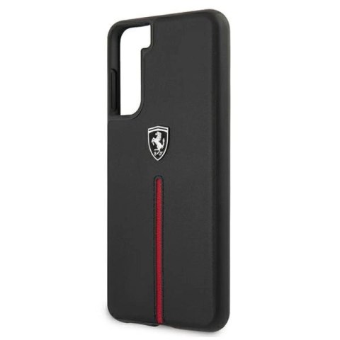 Etui Ferrari Off Track Leather Nylon Stripe na Samsung Galaxy S21 - czarne Ferrari