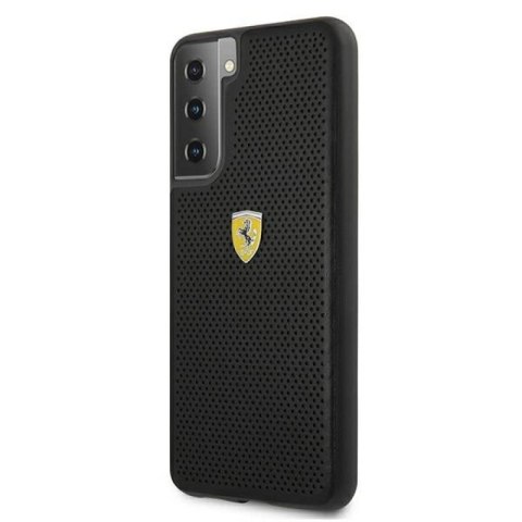 Etui Ferrari On Track Perforated na Samsung Galaxy S21 - czarne Ferrari