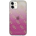 Etui Guess 4G Gradient na iPhone 12 mini - różowe Guess